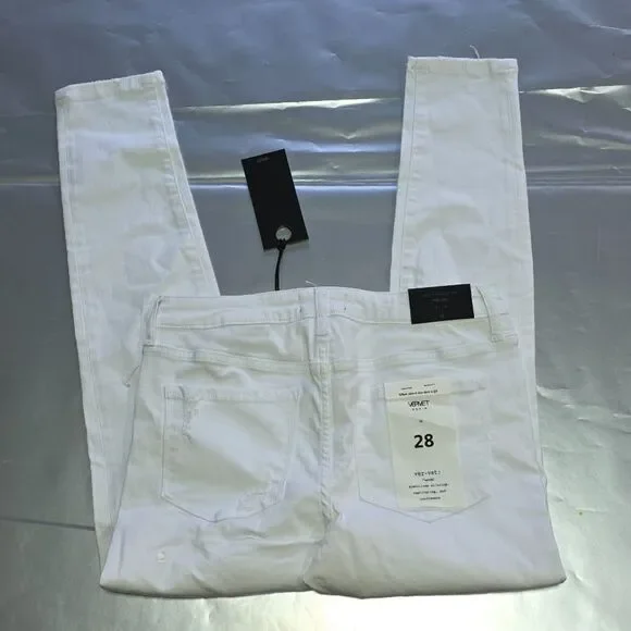 VERVET White Denim Distressed Jeans Ankle Skinny Fit , Size:  28 - Picture 5 of 10
